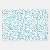 Feuille De Papier Cadeau Plage de peinture d'aquarelle Seaglass (Devant)