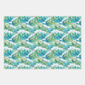 Feuille De Papier Cadeau Plage de Preppy (Devant)