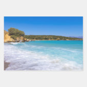 Feuille De Papier Cadeau Plage exotique Île tropicale Paradis (Devant)