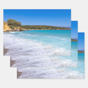 Feuille De Papier Cadeau Plage exotique Île tropicale Paradis