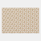 Feuille De Papier Cadeau Plage Wreath Sea Stars Sable Dollars Sable Tan (Devant 3)