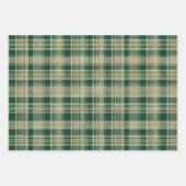 Feuille De Papier Cadeau Plaid à la crème verte (Devant 2)