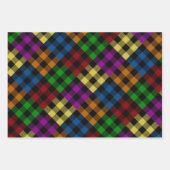 Feuille De Papier Cadeau Plaid Buffalo Buffalo multicolore (Devant 3)
