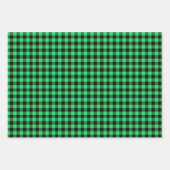 Feuille De Papier Cadeau Plaid de Buffalo Vert (Devant)