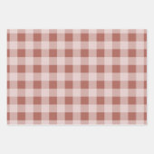Feuille De Papier Cadeau Plaid de buffle rustique - Bleu bleu rouge simple (Devant)