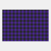 Feuille De Papier Cadeau Plaid de la tourbière rose et du buffle pourpre (Devant 3)