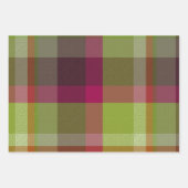 Feuille De Papier Cadeau Plaid Décoratif (Devant 3)