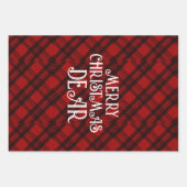 Feuille De Papier Cadeau Plaid moderne et élégant (Devant)