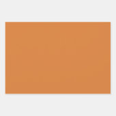 Feuille De Papier Cadeau Plaid orange, vert et crème (Devant 2)