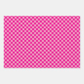 Feuille De Papier Cadeau Plaid rose classique (Devant)