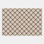 Feuille De Papier Cadeau Plaid rose, tan et noir (Devant)