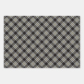 Feuille De Papier Cadeau Plaid rose, tan et noir (Devant)