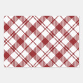 Feuille De Papier Cadeau Plaid rouge et blanc (Devant)