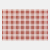 Feuille De Papier Cadeau Plaid Rustique Buffalo - Simple Rouge Vert Or (Devant)