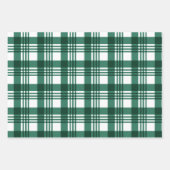 Feuille De Papier Cadeau Plaid vert Burlap (Devant)