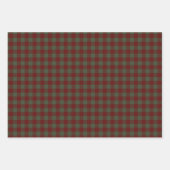 Feuille De Papier Cadeau Plaid vert et rouge (Devant)