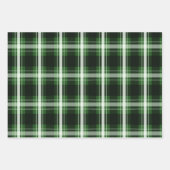 Feuille De Papier Cadeau Plaid vert foncé (Devant 2)
