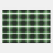 Feuille De Papier Cadeau Plaid vert foncé (Devant)