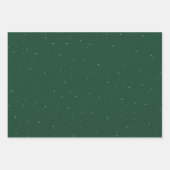 Feuille De Papier Cadeau Plaid vert vacances et étoiles classique (Devant 2)