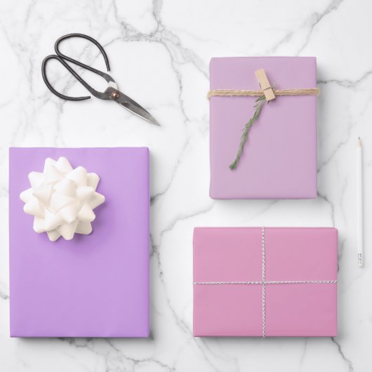 Feuille De Papier Cadeau Plain Ube Lavender Kobi Purple Tons 3 (Recto)