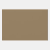 Feuille De Papier Cadeau Plaine Dull Desert Moss Brown Tons 3 (Devant 3)