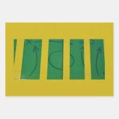 Feuille De Papier Cadeau Plan de jeu de terrain de football Vert Jaune pers (Devant 2)