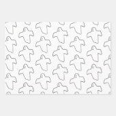 Feuille De Papier Cadeau Plan Des Fantômes D'Halloween (Devant 2)