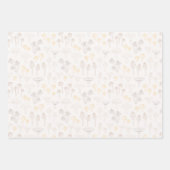 Feuille De Papier Cadeau Plan motif de champignons dans les tons de terre (Devant)