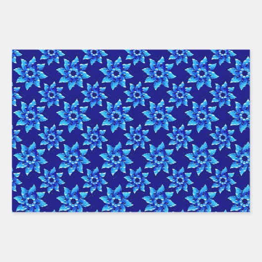 Feuille De Papier Cadeau Planche de bleu (Devant)