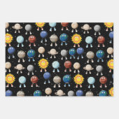 Feuille De Papier Cadeau Planètes et système solaire (Devant 3)