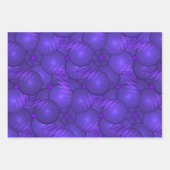 Feuille De Papier Cadeau Planètes violettes et éclairs (Devant 3)