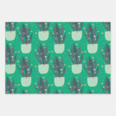 Feuille De Papier Cadeau Plante de la maison de Noël (Devant 2)