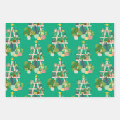 Feuille De Papier Cadeau Plante de la maison de Noël (Devant)