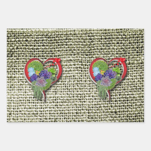 Feuille De Papier Cadeau Plantes de jardin succulents