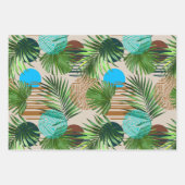 Feuille De Papier Cadeau Plantes paradisiaques motif hawaïen (Devant 3)