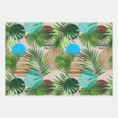 Feuille De Papier Cadeau Plantes paradisiaques motif hawaïen (Devant 2)