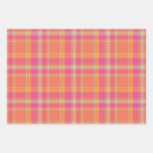 Feuille De Papier Cadeau Plaqué chaud rose rétro avec orange et bleu (Devant)
