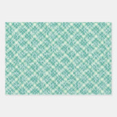 Feuille De Papier Cadeau Plaque de tartan vert Sage (Devant 2)