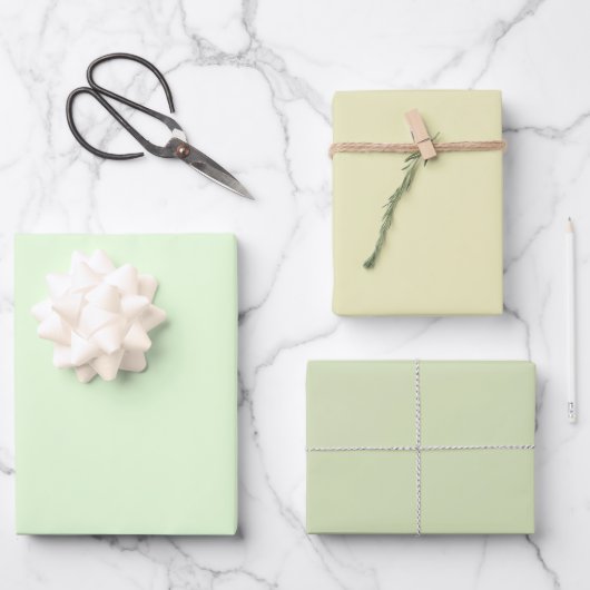 Feuille De Papier Cadeau Plaque Nyanza Gin Pale Vert Tons 3 Tones (Recto)