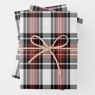 Feuille De Papier Cadeau Plaqué rouge et noir