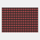 Feuille De Papier Cadeau Plaques rouges et noires Assorties Noël (Devant 2)