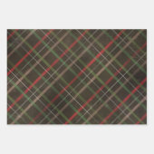 Feuille De Papier Cadeau Plaques rouges et noires Assorties Noël (Devant)