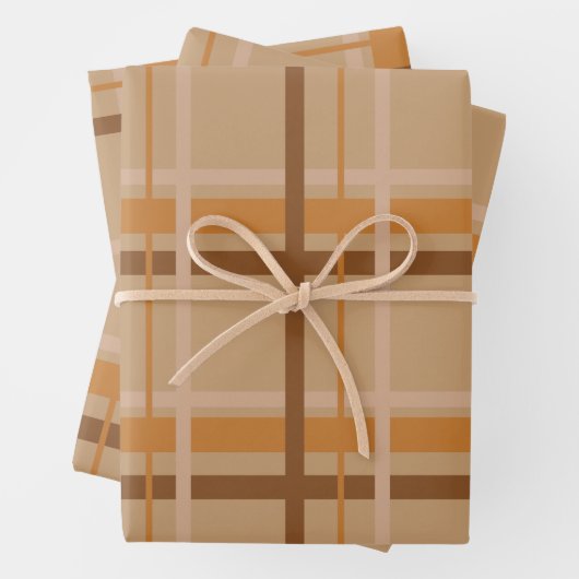 Feuille De Papier Cadeau Plat automnal (En situation)