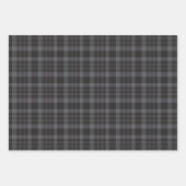 Feuille De Papier Cadeau Plat noir blanc et gris (Devant 3)