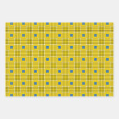 Feuille De Papier Cadeau Plat Ukrainien Bleu Et Jaune (Devant 3)