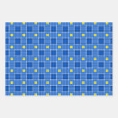Feuille De Papier Cadeau Plat Ukrainien Bleu Et Jaune (Devant)