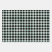 Feuille De Papier Cadeau Plat vert noir (Devant)