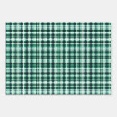 Feuille De Papier Cadeau Plat vert, noir et blanc (Devant)