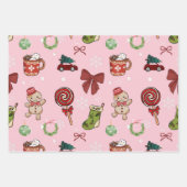 Feuille De Papier Cadeau Playful Pink Christmas Wrapping Paper (Devant 3)