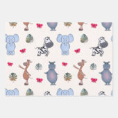 Feuille De Papier Cadeau Playful Safari Animals Gift Wrapping Paper (v.1) (Devant 2)